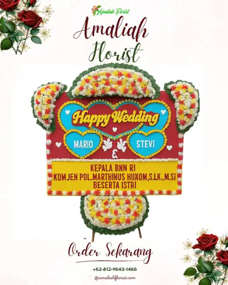 Papan Bunga Pernikahan Tukadaya